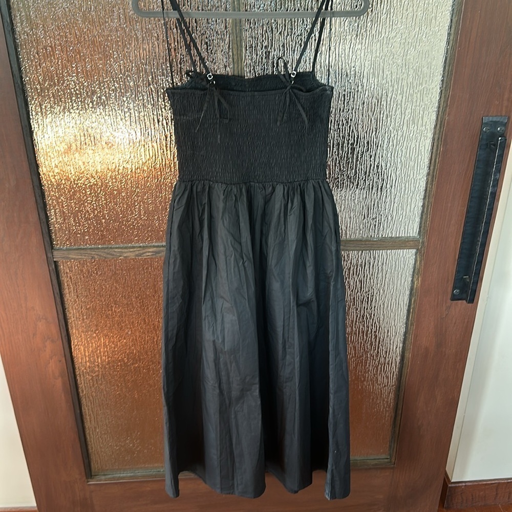 Nordstroms brand Elegant Black Midi sundress bow straps size small - Picture 10 of 10